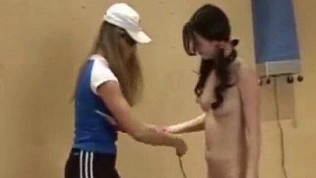 Mature pervert mocks young brunette