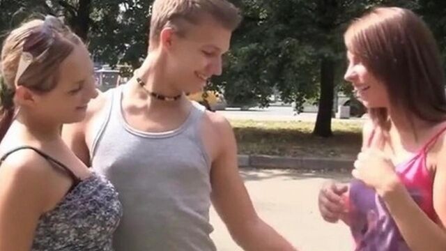 Licked pussy of two girls