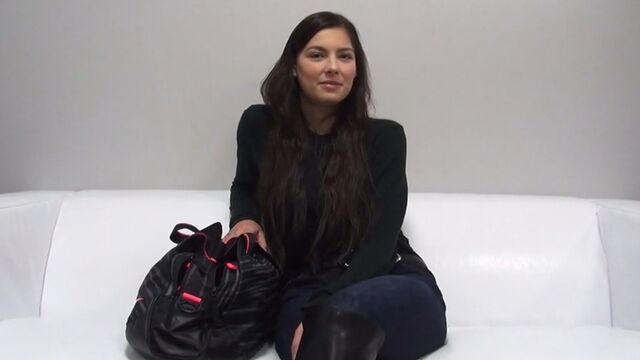 Cute Czech girl gave herself doggy style at a porn casting and more