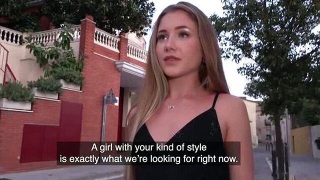 A pickup artist on the street filmed explicit Russian porn in the first person...