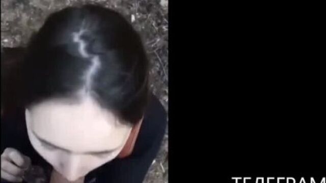 TELEGRAM @FANS_TG SPREADED A YOUNG RUSSIAN GIRL, MOUTHFUCKED, BLOWJOB OUTDOORS