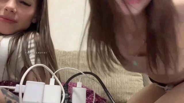 Crazy Cash Broadcast archive, Plums - MILAWUW two friends caress each other More at https://t.me/sladkayasliv