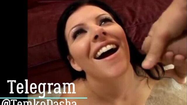 Cum on the mouth of his brother's young mother with a lot of sperm (Viska, Wife Swap, Group Porn, Throat Blowjob, Sex)