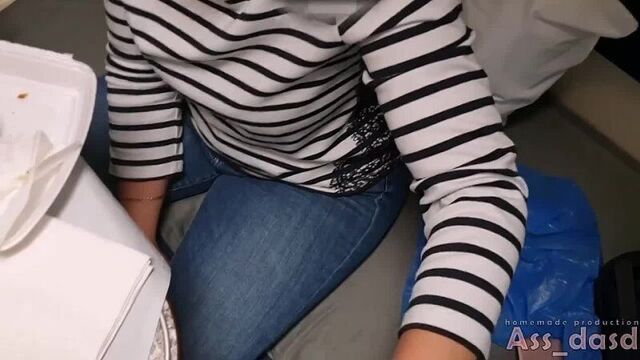 The hard worker was traveling home from his shift by train. He picked up the conductor and fucked her in the mouth and pussy doggy style.