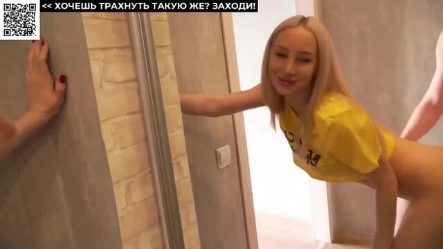 We were half an hour late, and she was still in panties RUSSIAN student young teen