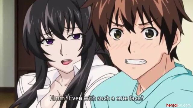 In uncensored hentai video, an anime guy cums in his mom with sperm