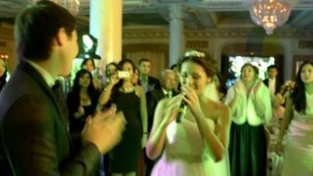 Kazakh bride sings to the groom and family