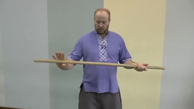 Juggling with a stick from Kazak KostoPrava. From blocks in the lower back and thoracic region