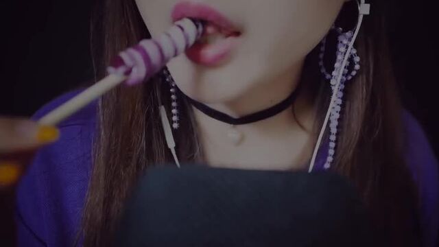 [ASMR] No Talking Purple Candy Eating _キャンディー食べる Korean ASMR [fetish, ASMR, ASMR, cute girl, voice orgasm, orgasm, no porn]