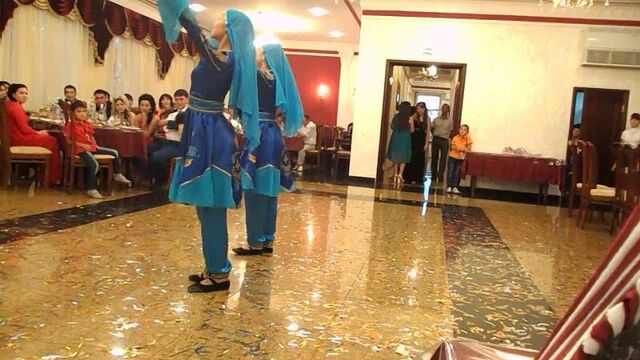 Kazakh women dance lezginka