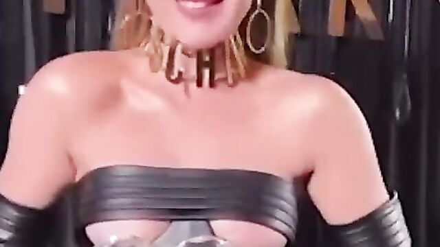 Buzova bared her breasts