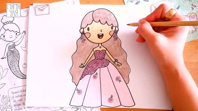 How to draw a princess | How to draw a girl | Nanny Ulya