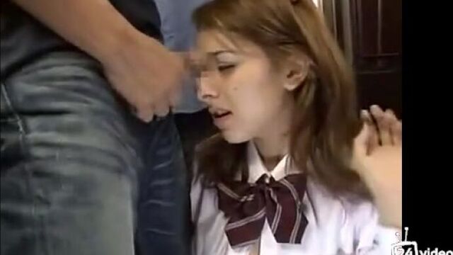A schoolgirl (18 years old) was raped on a bus (Porn rape - staged)