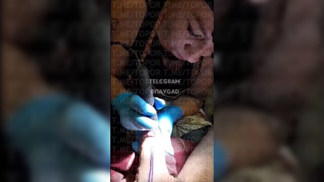 Forbidden Fruit 18+ | The tattoo artist makes a tattoo on the penis and sucks so that the dick does not fall off, porn, blowjob, porn, blowjob