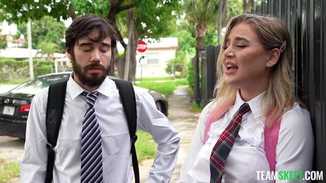 Students have sex when they meet. Porn video with Blake Blossom, Nade Nasty.