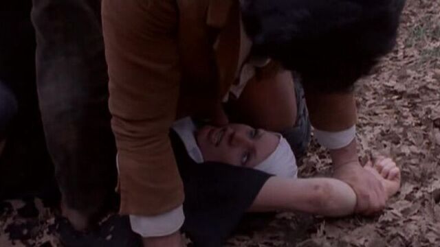 scene of the rape of a nun (rape, rape) from the porn film Interno di un convento (Inside the monastery) - 1977