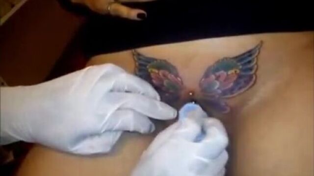 Tattoo and intimate piercing at a time!!!!!