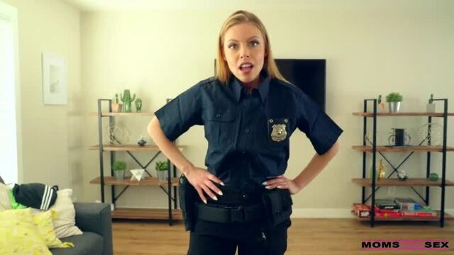 Stepmother policeman caught stepson masturbating