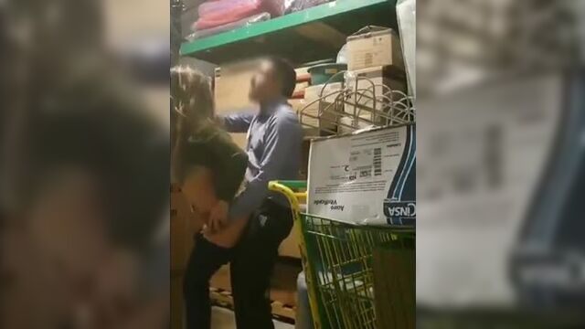 Hidden camera in the back room, boss fucks subordinate, homemade porn, sex, boss fuck, spy cam sex, amateur, security camera