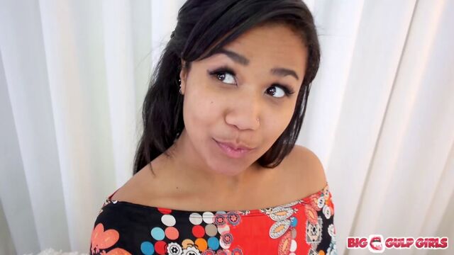 Playful mulatto sucks a fat dick until he cums