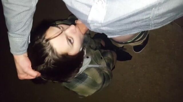 Outdoor blowjob