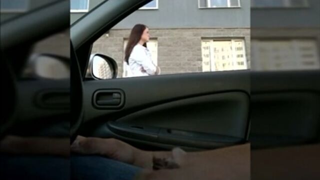 Jerking off in front of passersby