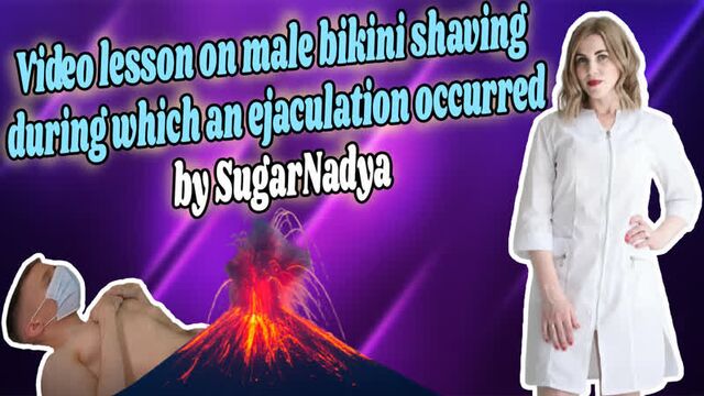 During depilation, SugarNadya's gentle hands woke up a dormant member