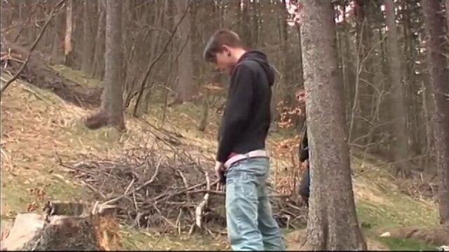 Gay porn in the forest, public, anal sex
