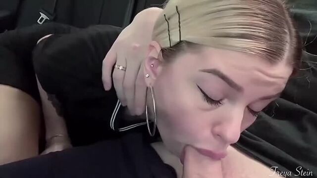 Sister sucks brother in the car. Incest. seduced Sex blowjob naked pussy dick sucks tits periscope live giver cute