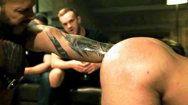 Public fucking of a slave's asshole [gay porn gangbang bdsm dick in anal hard sex fucking fisting]