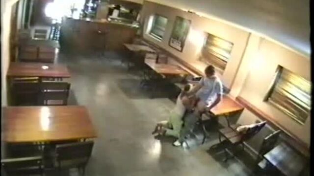 sex under CCTV camera in a cafe