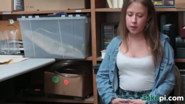 Teenage schoolgirl fucked by a store security guard