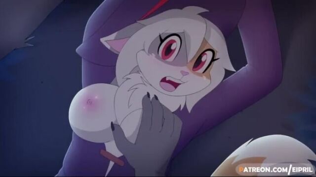 Furry wolf attacked Little Red Riding Hood