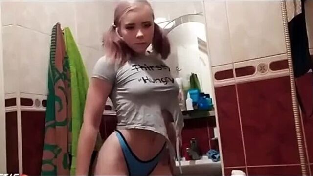 Throat fucking in the bathroom.