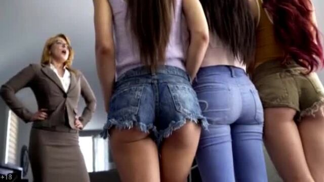 Three young lesbians