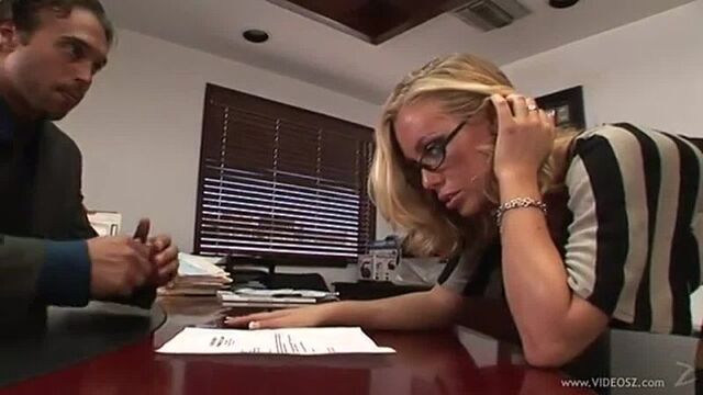 Boss fucks secretary as punishment for illiteracy