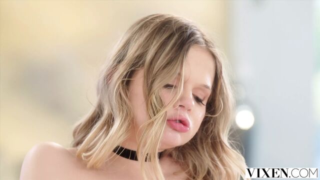VIXEN Petite cute young intern Coco seduces her older boss