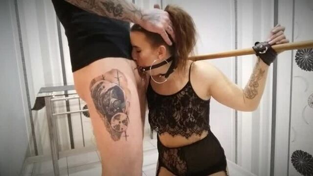 Trains slave's throat [Throat blowjob porn homemade hard deep sperm throat cumshot fucking in mouth fucking fucking dick sucking girl's dick