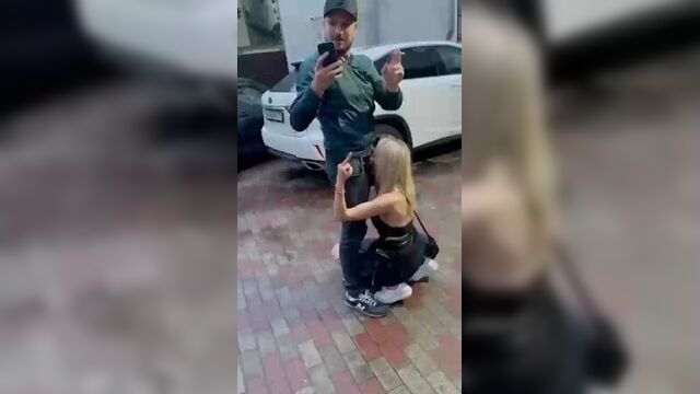 blowjob on the street in front of everyone #blowjob #sex #oral sex #deepthroating