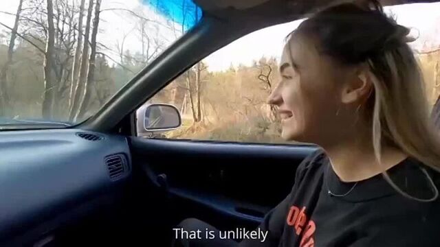 He took him to the forest and fucked a Russian bitch, private Russian porn, sex in nature, with dialogues, with conversations, public porn