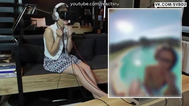 models watching porn in virtual reality glasses VR