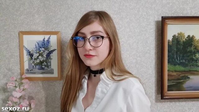 College student and footjob in Russian!