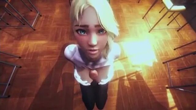 Sex at night at school with Gwen