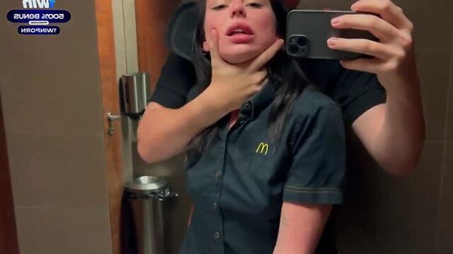 Fucked a McDonalds worker because of a spilled forfeit [porn, sex, fucking, Russian, incest, sister, homemade]