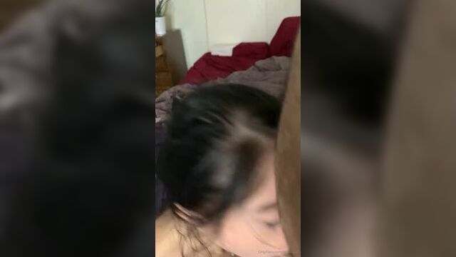 Took it in my mouth and took it on my face