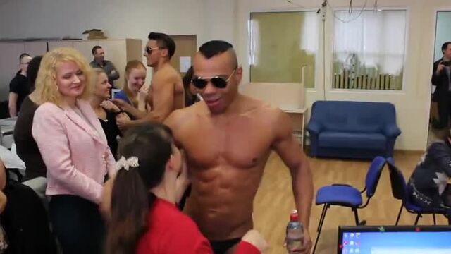 Male striptease in the office on March 8!
