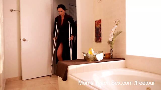 Moms Teach Sex - Stepmom teaches stepson's girlfriend how to fuck