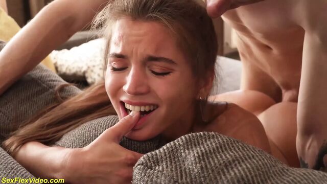 First anal with flexible stepsister