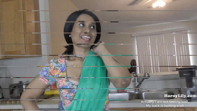 Mom begs stepson to cum in her holes Hindi (English subtitles)