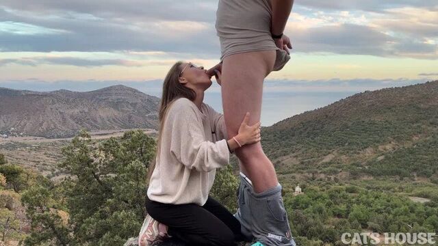 hot sex on top of the mountain